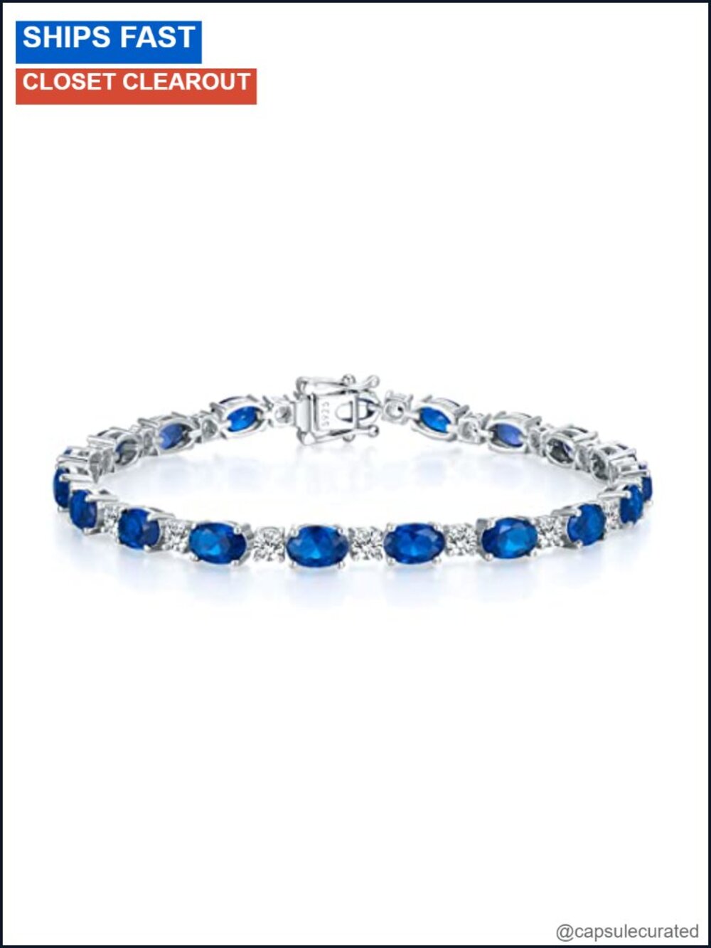 Sterling Silver Tennis Birthstone Bracelet 7 Inch Fine Jewelry Gift